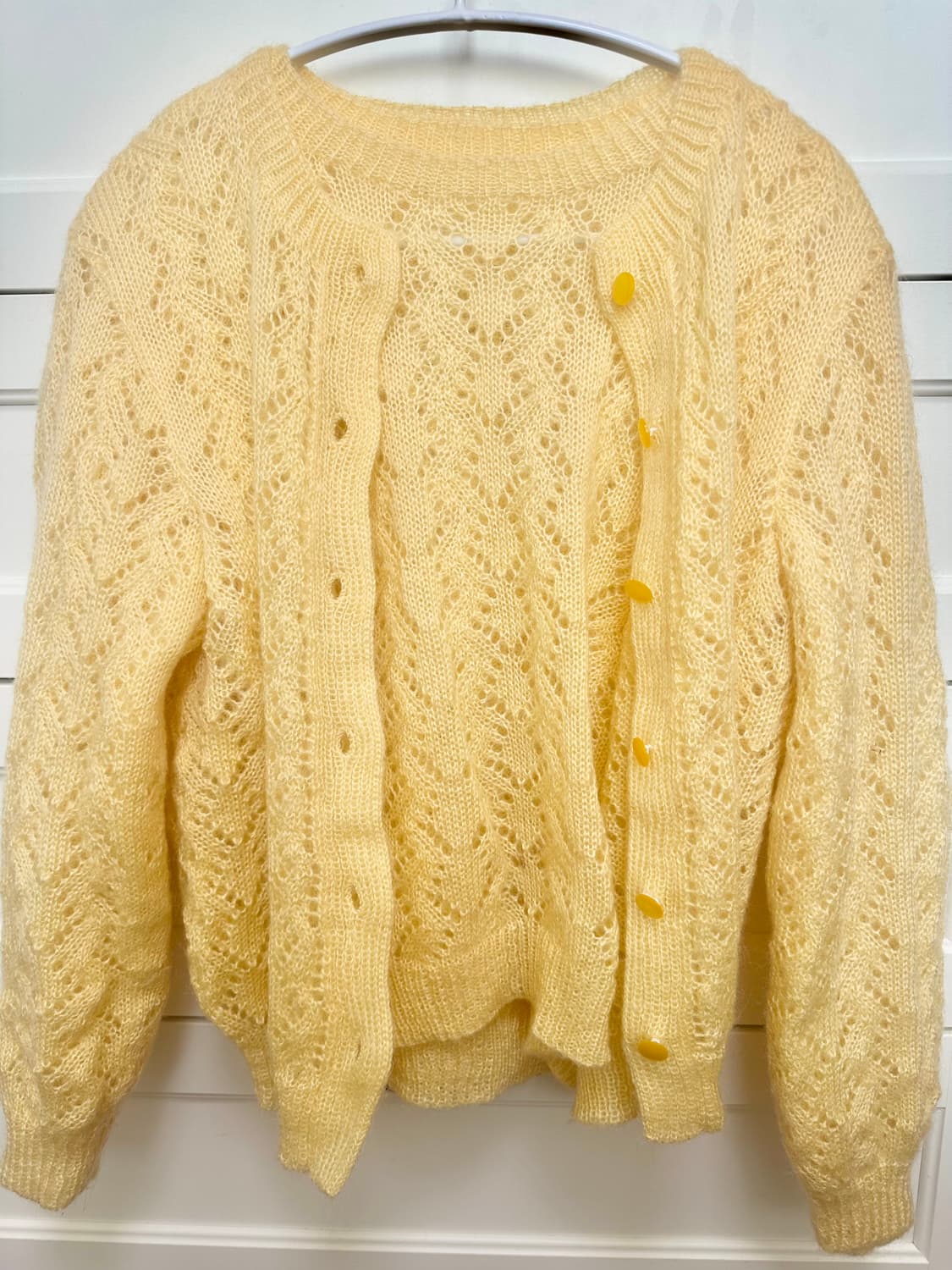 연노랑 병아리 자개단추 2set(이너+가디건) 상품이미지3