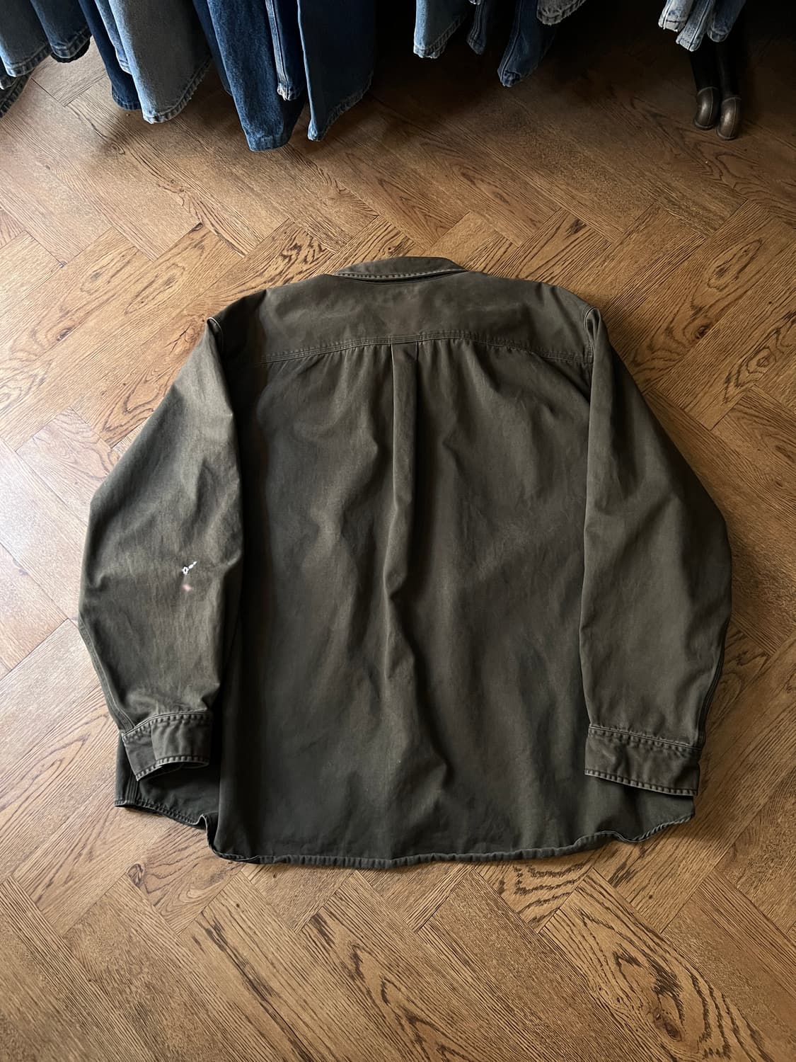 [4XL]칼하트 USA 2포켓 모스그린 코튼 워크 셔츠 상품이미지8