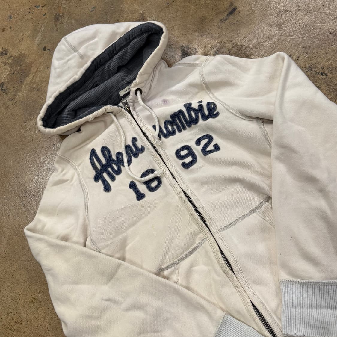 아베크롬비 화이트 후드집업 상품이미지1
