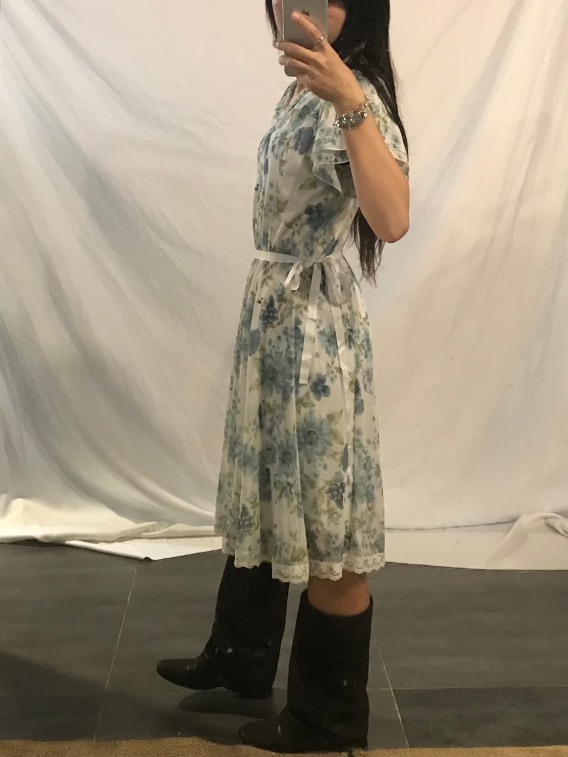 flower pattern chiffon dress 상품이미지1
