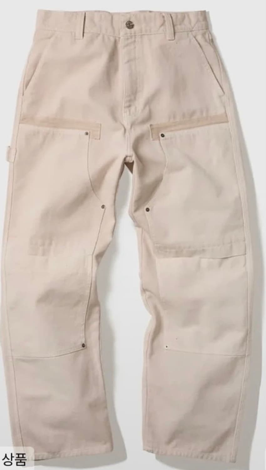 에이카화이트 더블니 데님팬츠 상품이미지1