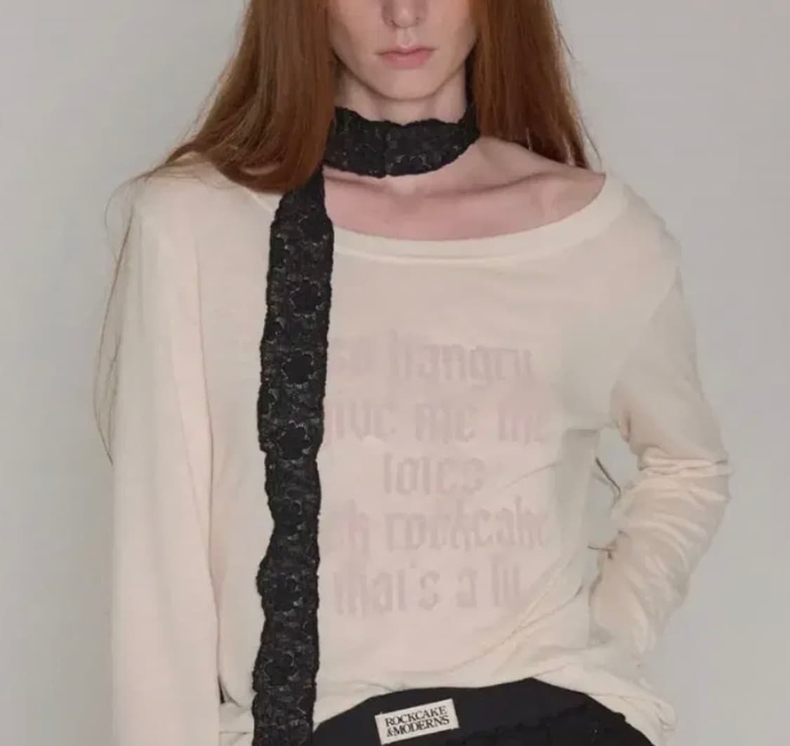 락케이크 펑크 매쉬탑 크림 상품이미지1