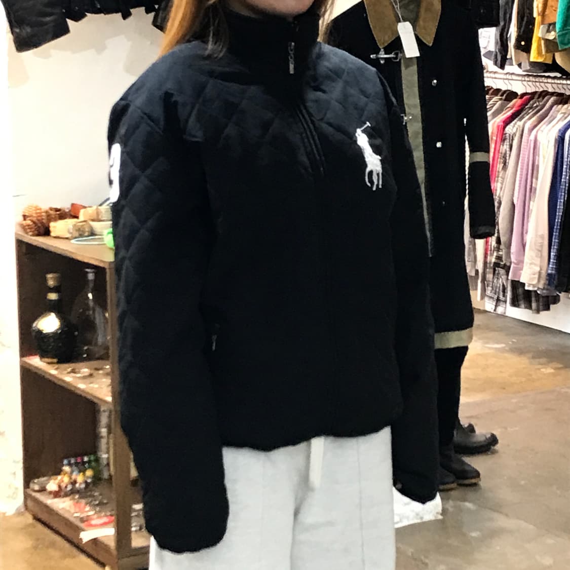 USA 폴로랄프로렌 블랙 집업 퀼팅 자켓 남성 105 사이즈 상품이미지9