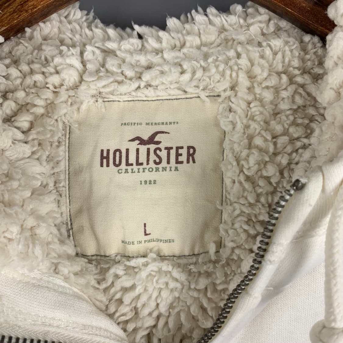 홀리스터 y2k 와투케 양털 울프죠 화이트 후드집업 상품이미지6