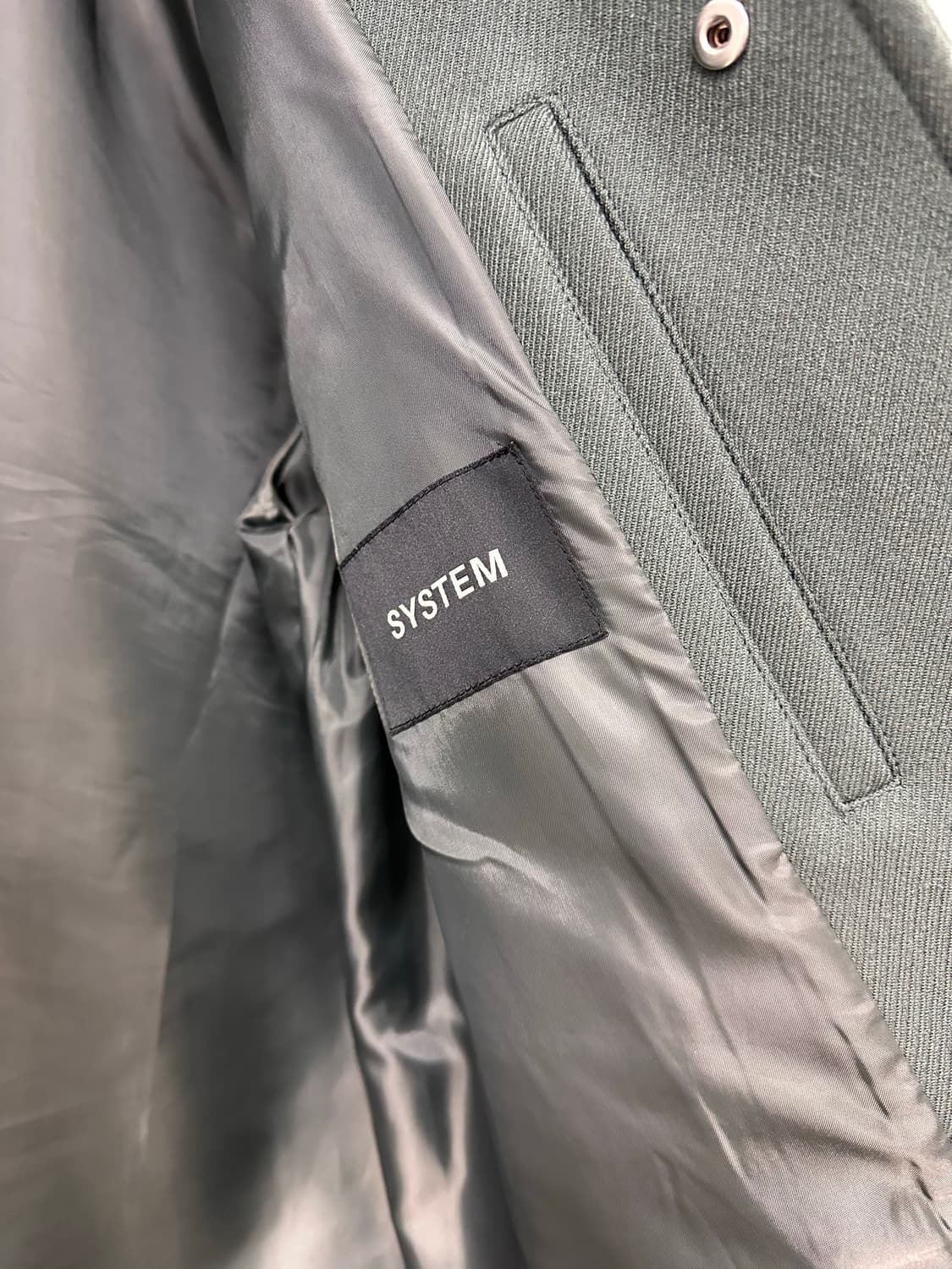 (100)시스템옴므 21FW 오버핏 울 트러커 자켓 카키 상품이미지6