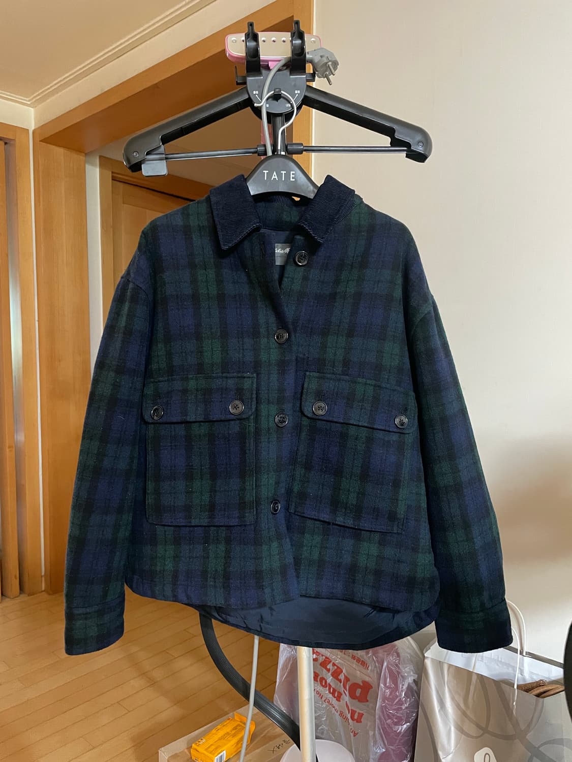 에디바우어 체크 워크 자켓 상품이미지2