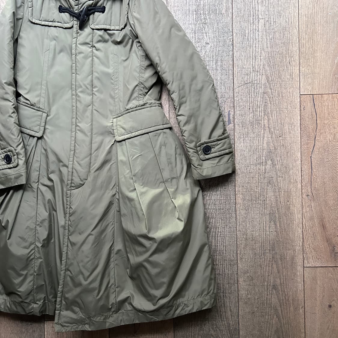 Khaki Toggle Flare Padding Coat  상품이미지5