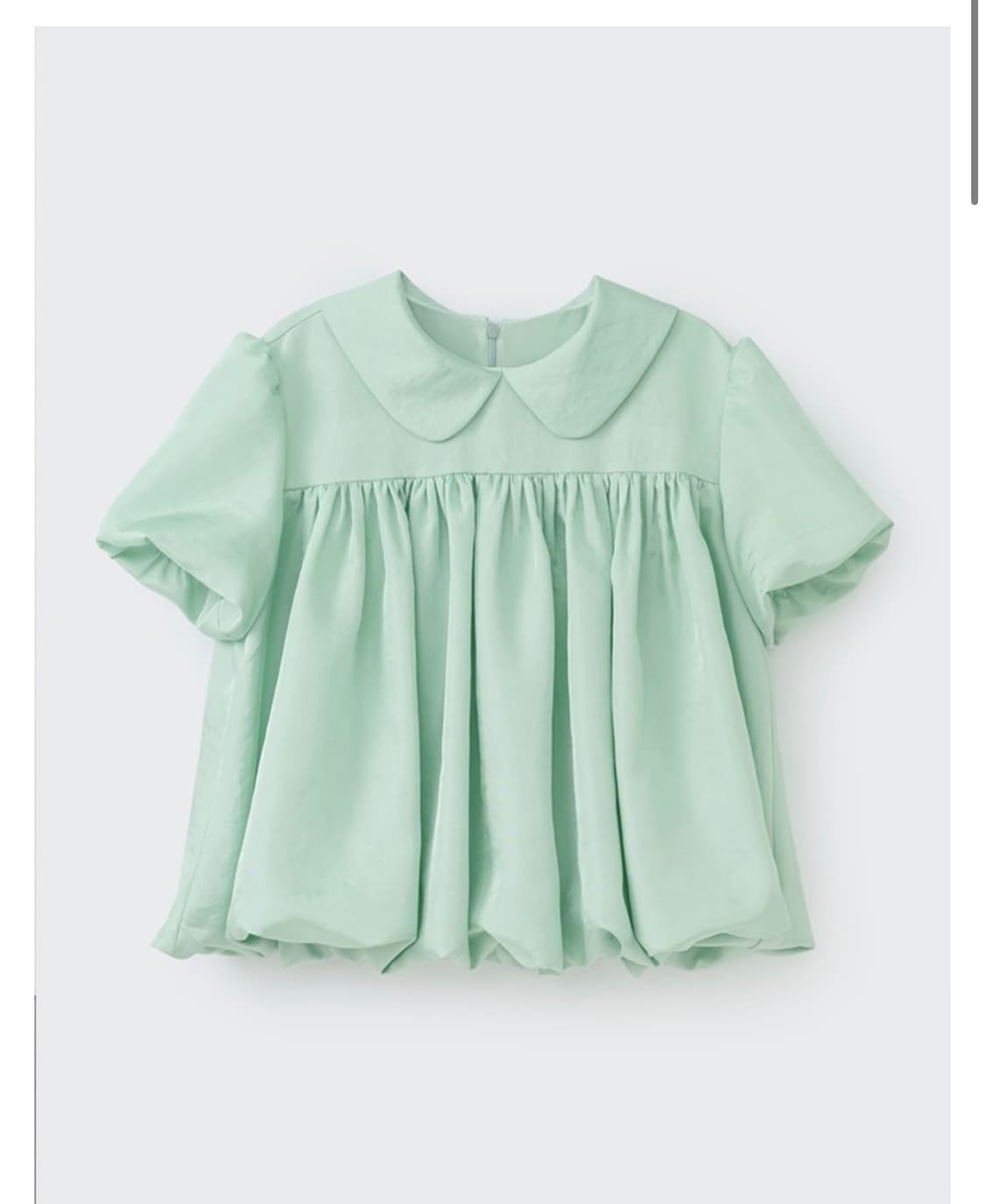 COSMOSS) BALLOON CROPPED BLOUSE (MINT) 상품이미지1