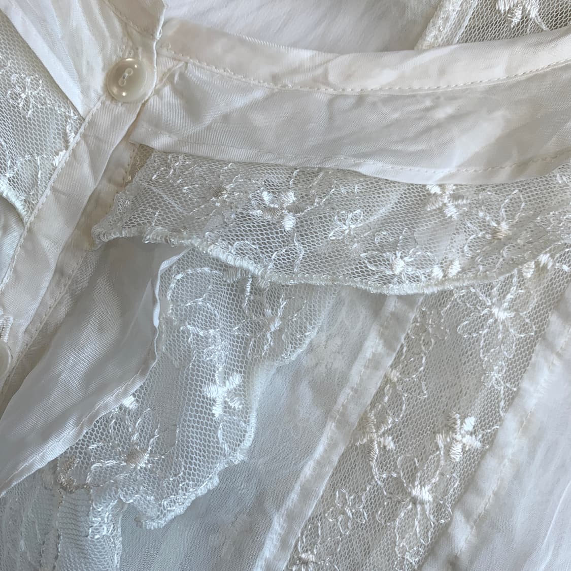 빈티지 플라워 레이스 프릴 블라우스 1864 상품이미지4