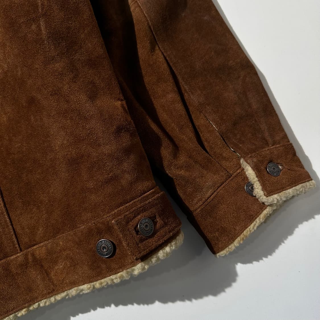 윌슨 레더 스웨이드 시어링 무스탕 트러커 자켓 상품이미지7