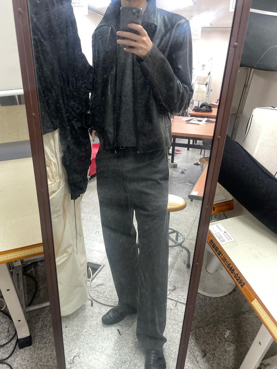 3) 머듈 슬랙스 스트라이프 그레이 상품이미지3