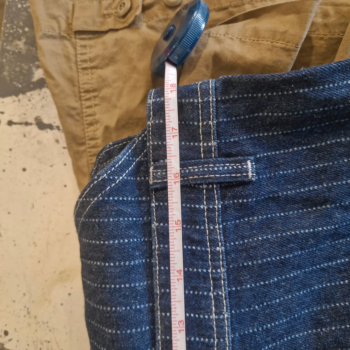 USA 빈티지 스트라이프 데님 오버롤 상품이미지5