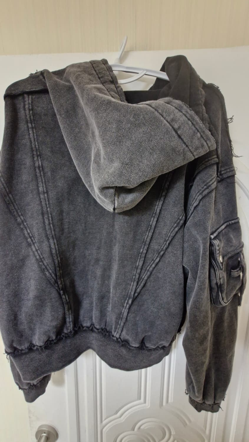 사이코네이션 스트릿 차콜 블랙 후드집업 (M) 상품이미지2