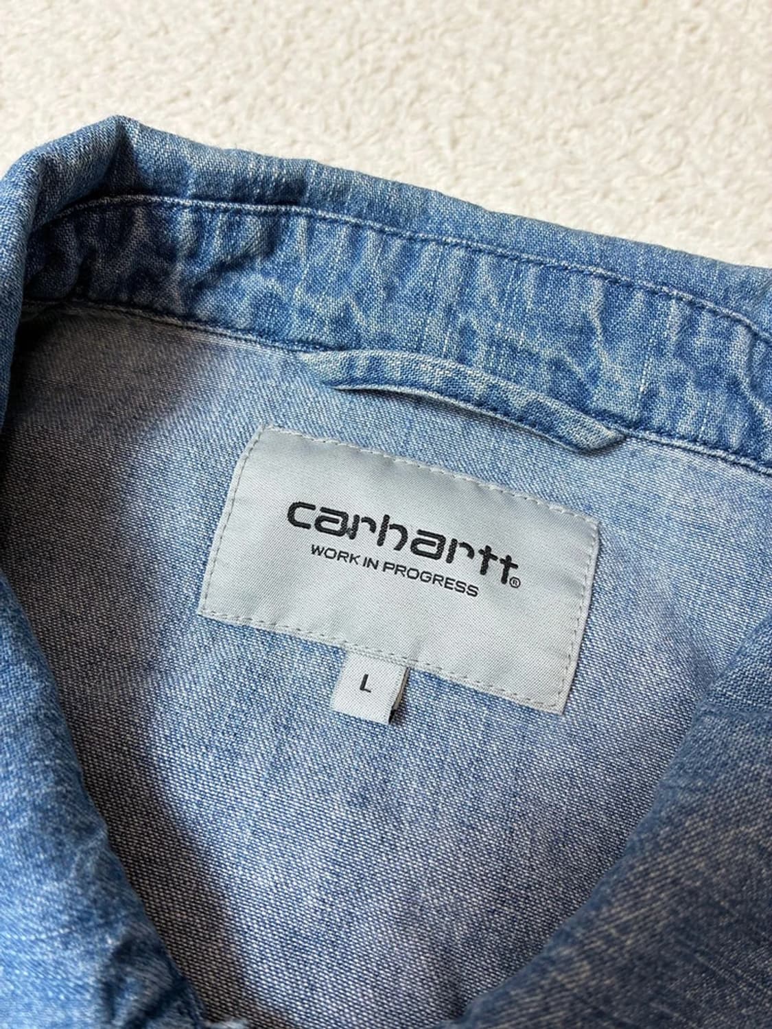 칼하트WIP 자수 로고 데님 코치 자켓 PN8023 상품이미지8