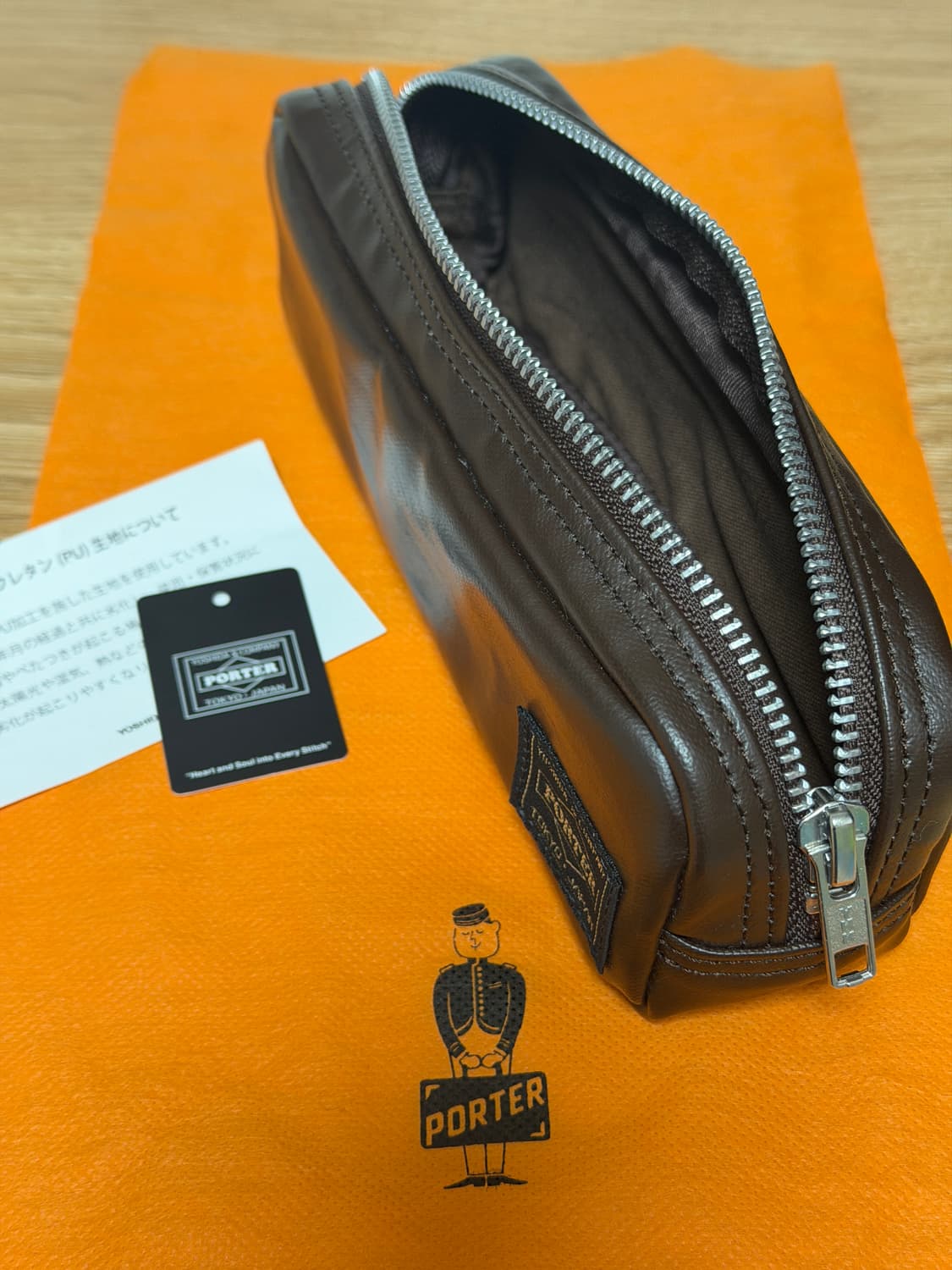 요시다포터 프리스타일 펜케이스 브라운 상품이미지2