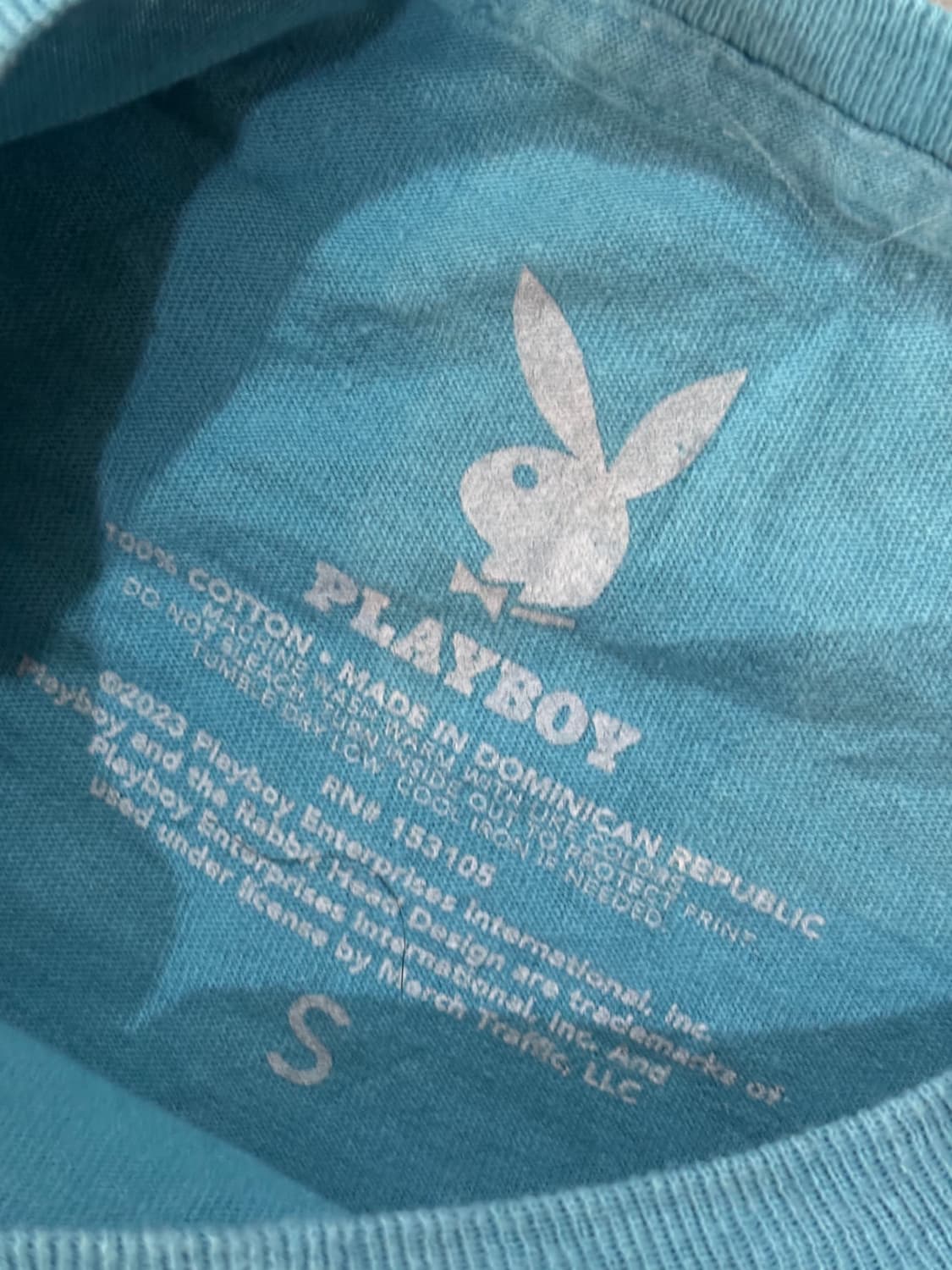 00’s 빈티지 플레이보이 블루 로고 프린팅 반팔티 상품이미지9