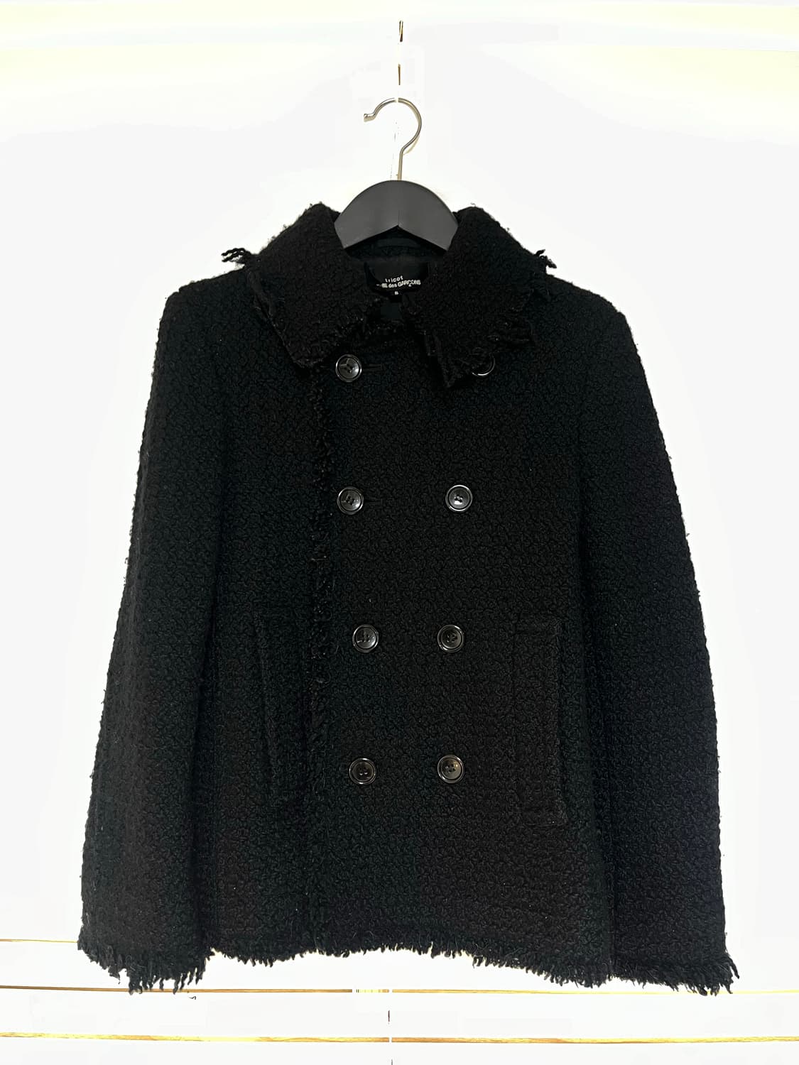 Tricot comme des garcons 트위드 더블 자켓 상품이미지1