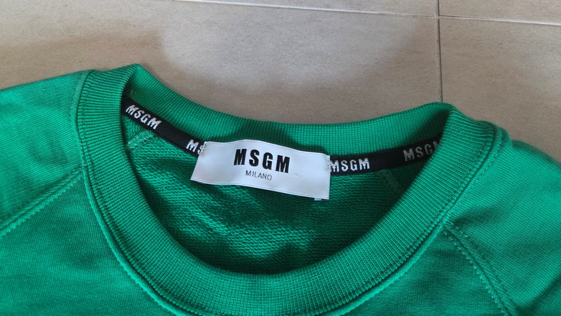 MSGM 그린 사이드 로고 쭈리 반팔 티셔츠  상품이미지4