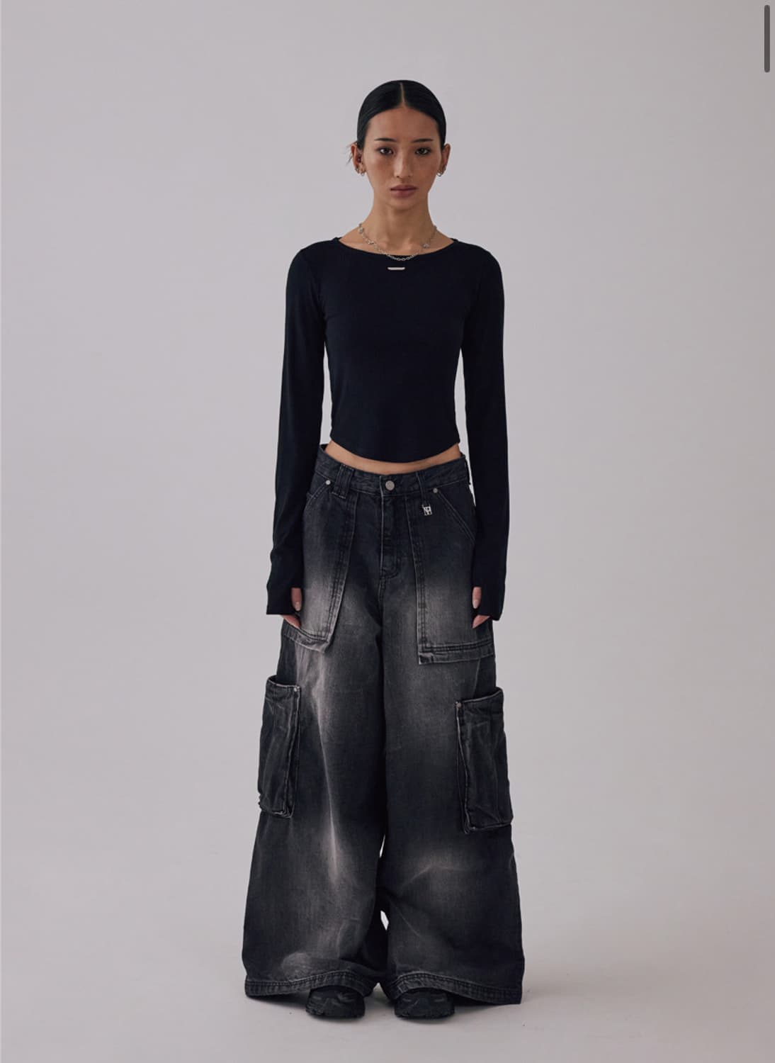 트리밍버드 Boat Neck Finger Hole Long Sleeve  상품이미지1