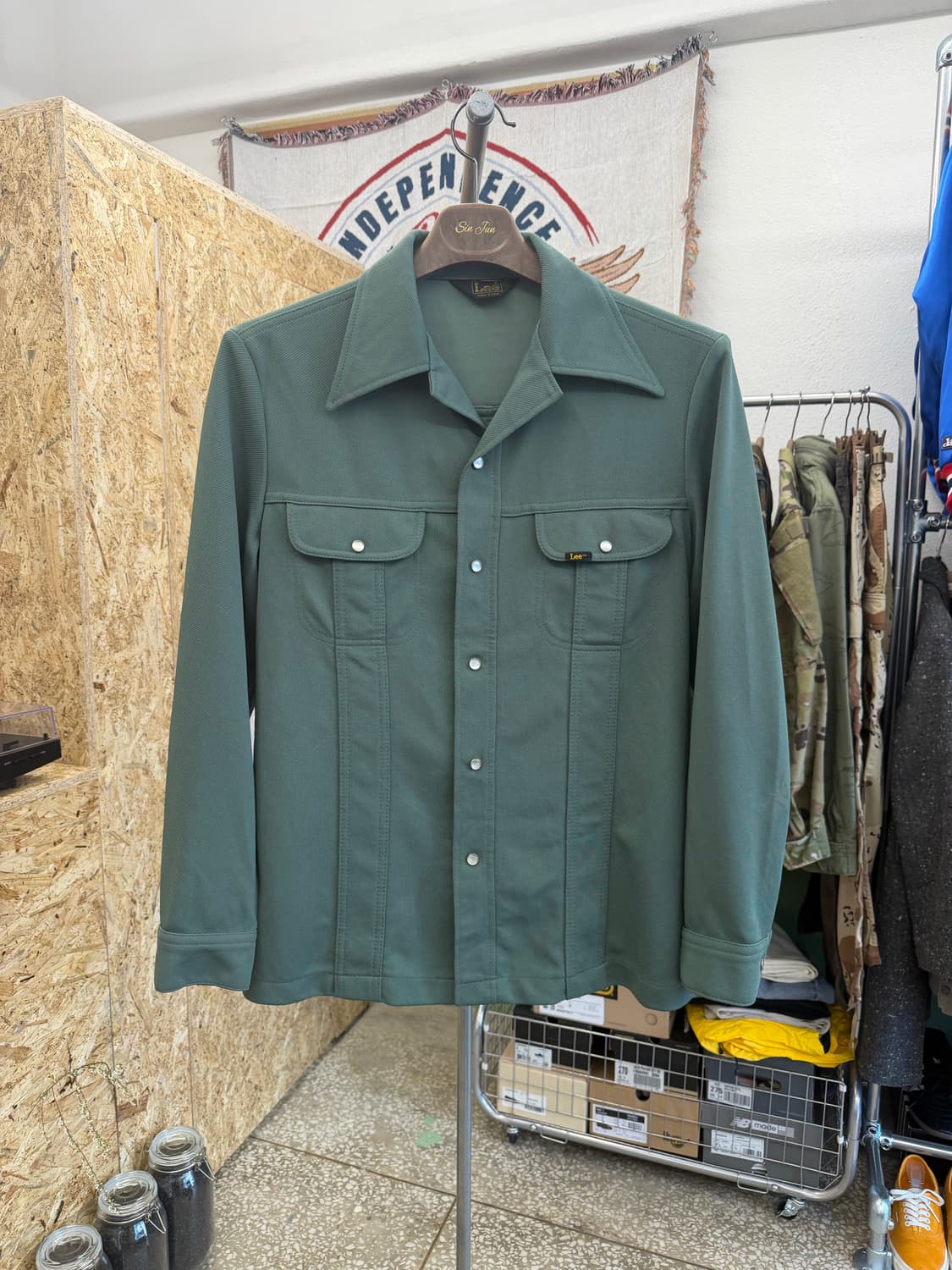 70‘s MADE IN USA 리 레저 수트 자켓 셔츠 상품이미지1