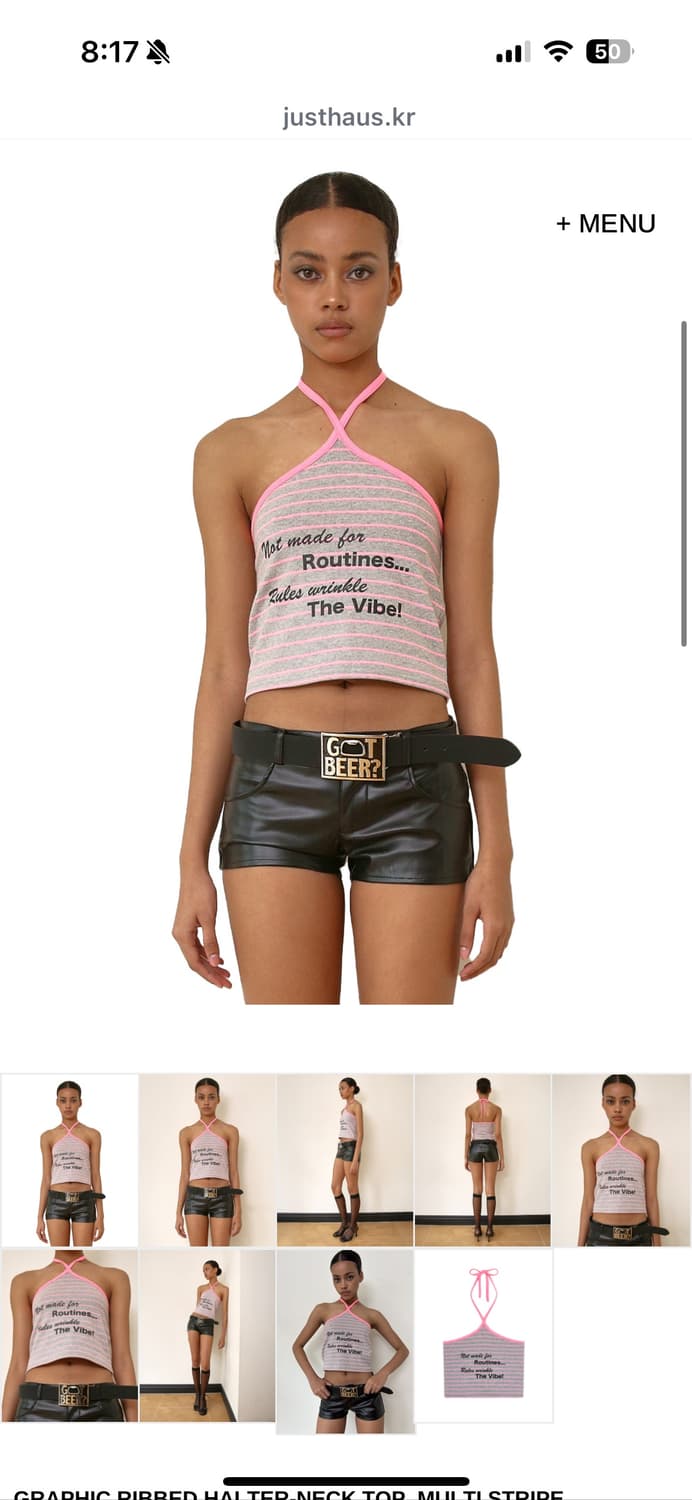 justhaus 홀터넥 나시 상품이미지1