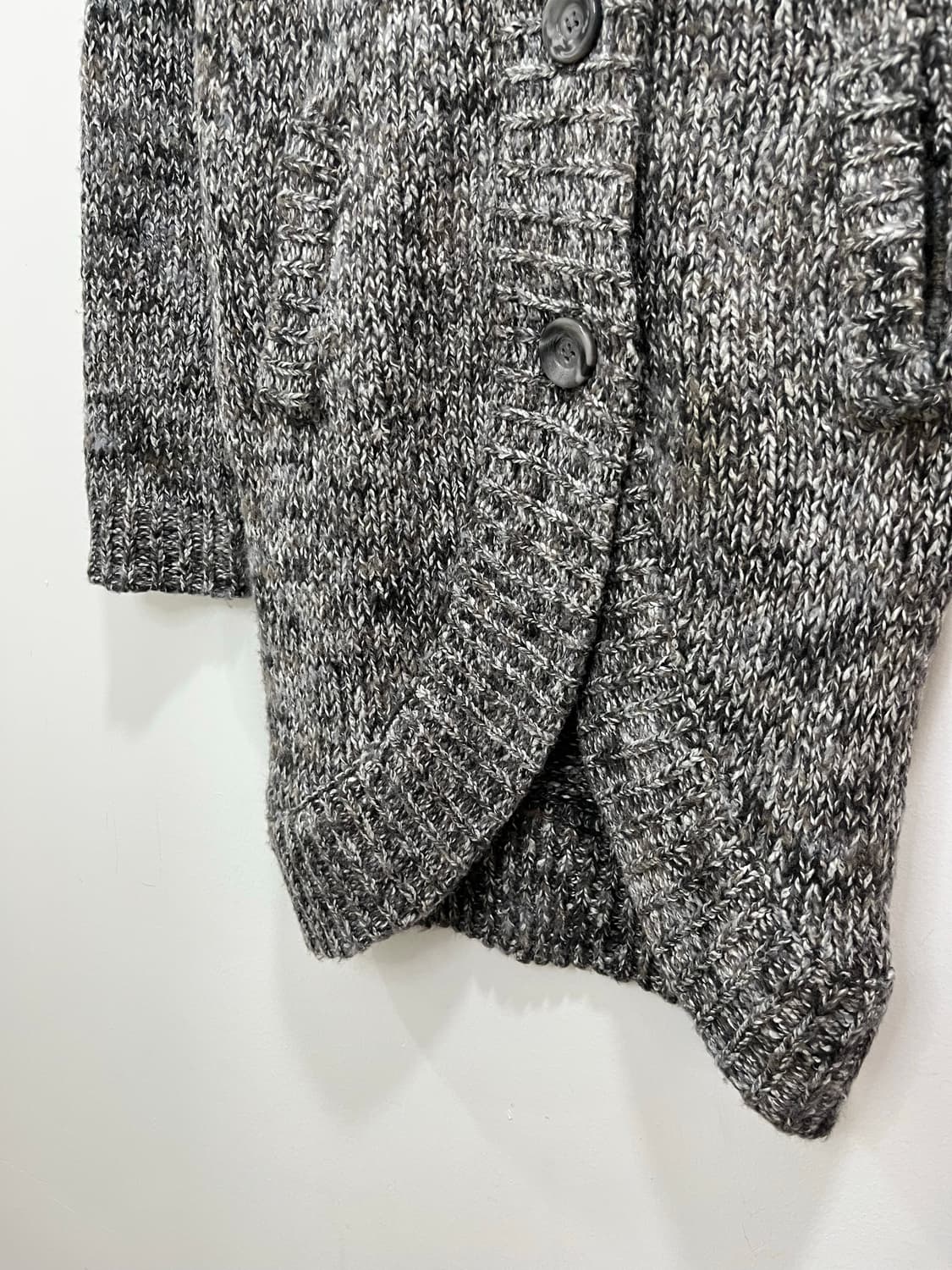 일본 빈티지 모리걸 하이넥 그레이 니트 롱가디건 상품이미지7