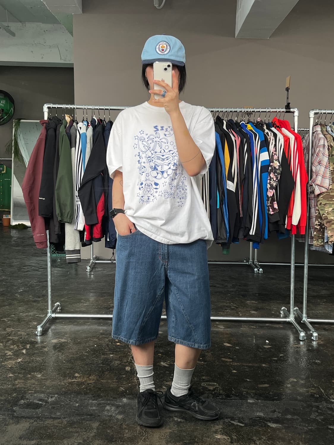 GUESS 데님 하프팬츠 상품이미지1