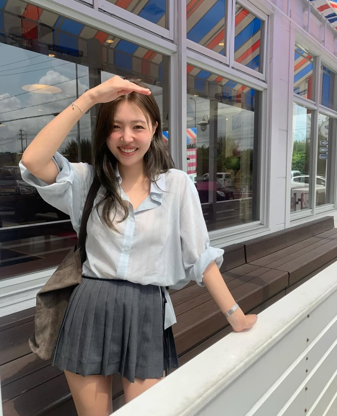 타낫 T/T Muje stripe blouse blue 뮤제 블라우스 상품이미지3