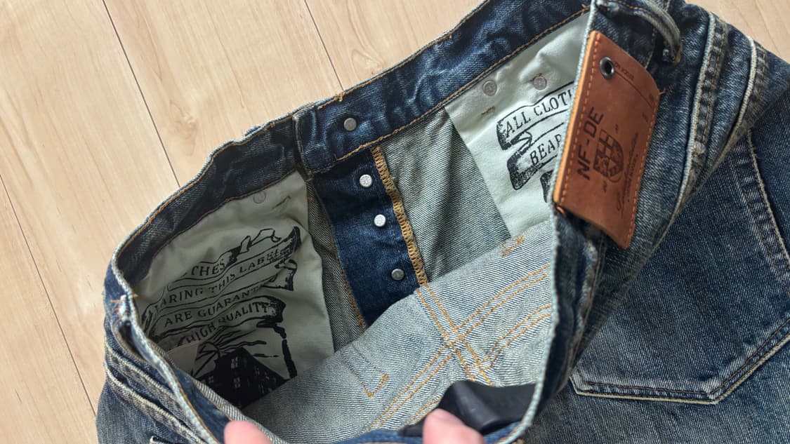 [신품] 노페이스 스튜디오 브로큰 러스트 페이딩 데님 M  상품이미지9