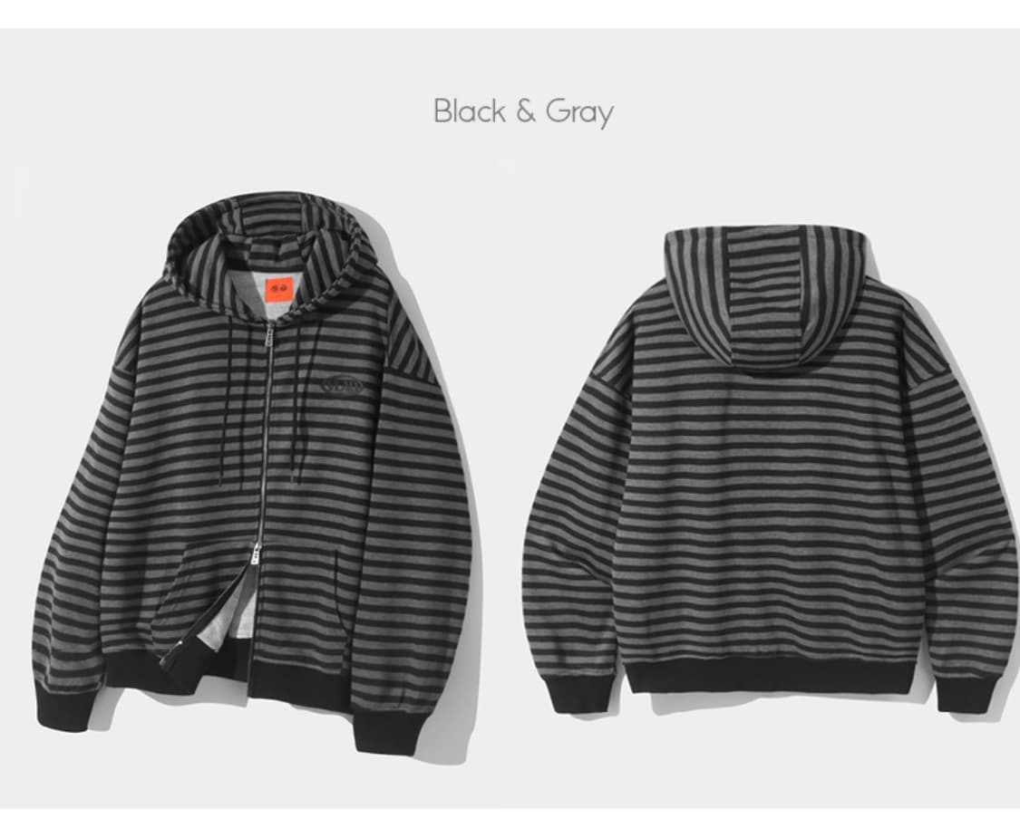 VLAD 스트라이프 후드집업 〰️ 실착 1회 | 꾸안꾸 상품이미지4