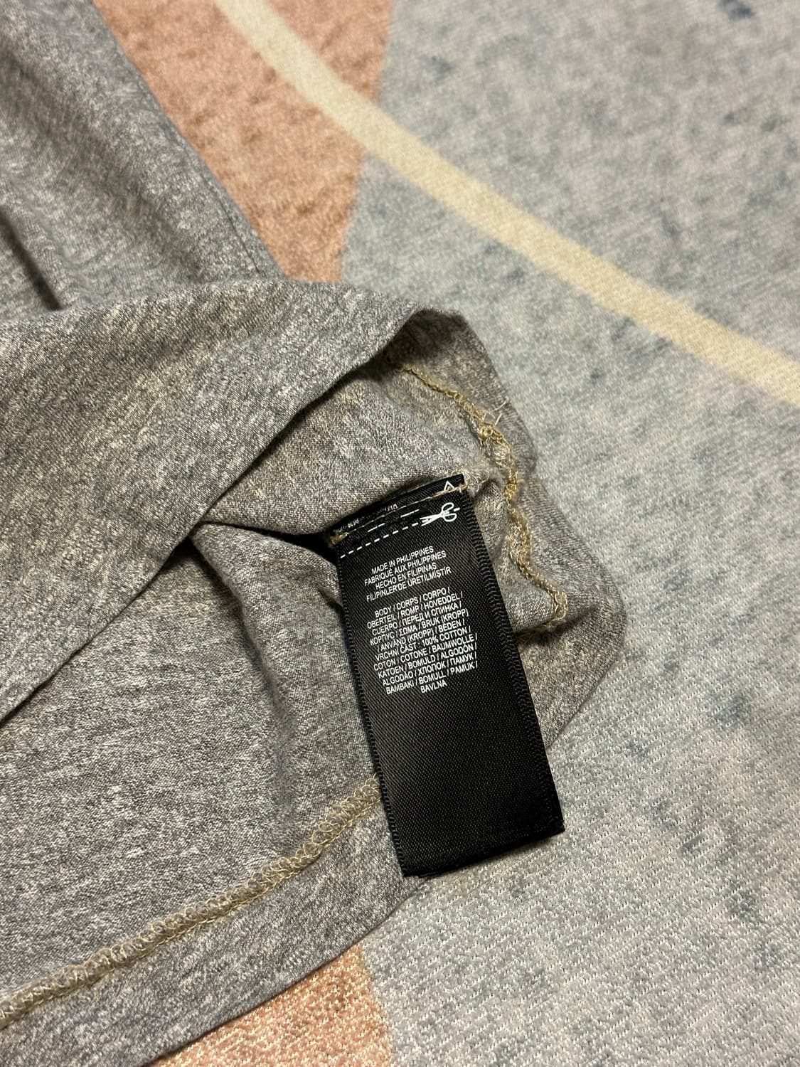 [M] RRL(더블알엘 ) RRL 로고 반팔 티셔츠 그레이 상품이미지4