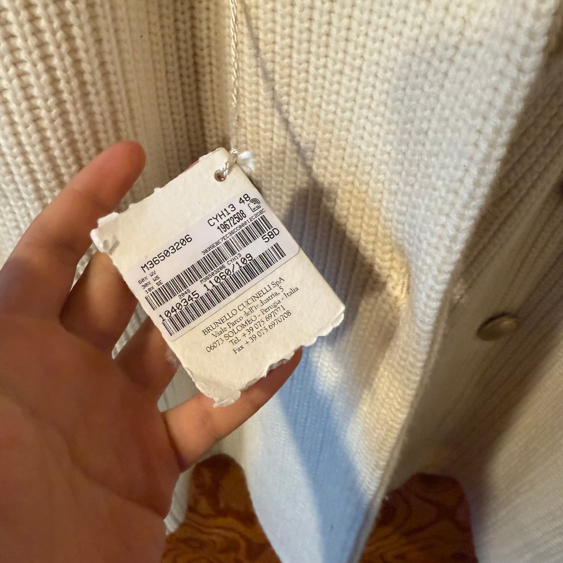 새상품) 브루넬로 쿠치넬리 24 f/w 금장 니트 가디건 자켓 상품이미지5