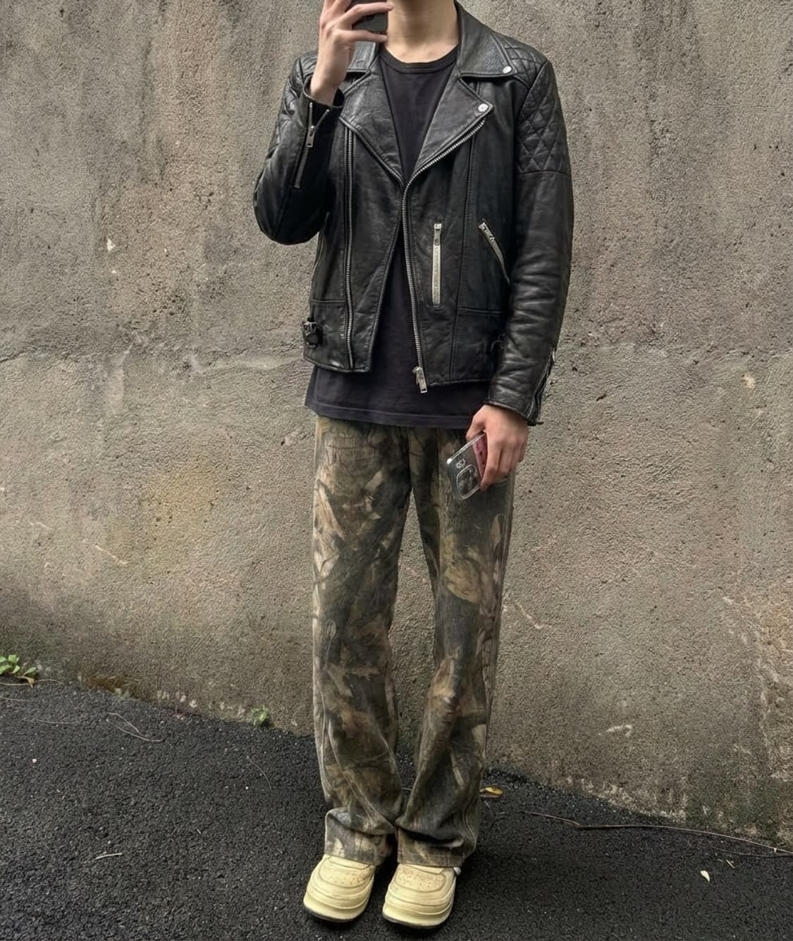 80~90년대 퀄트숄더 초반 카우스킨 라이더자켓 상품이미지1