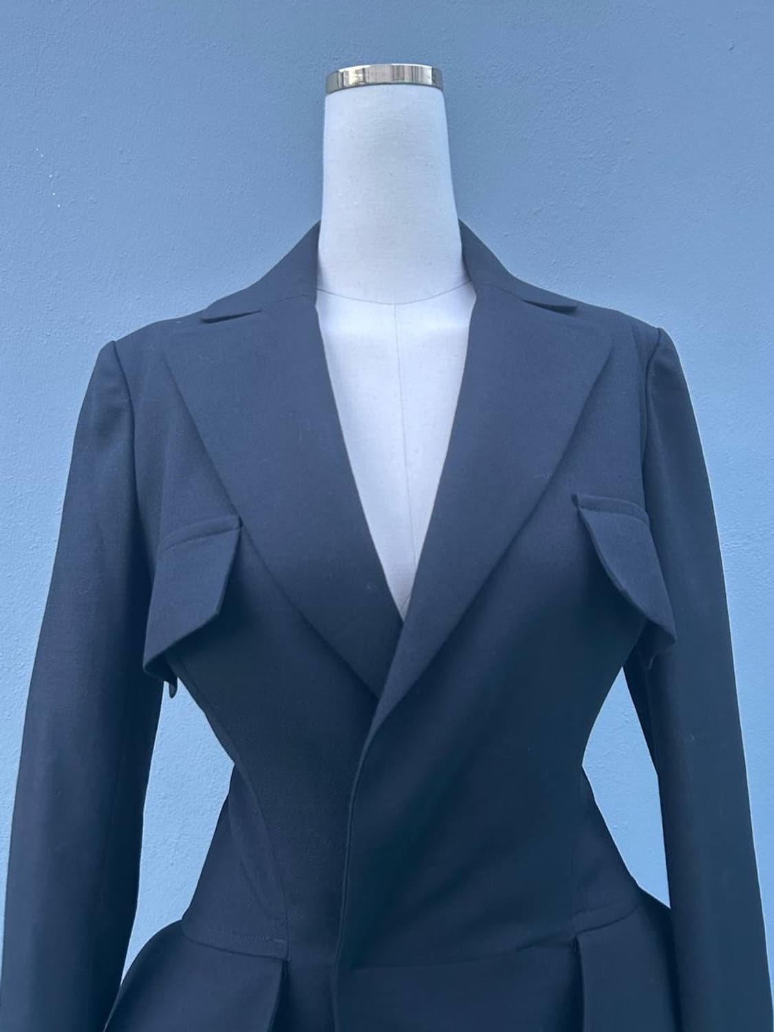Yohji Yamamoto Tailored Black Dress Coat 상품이미지2