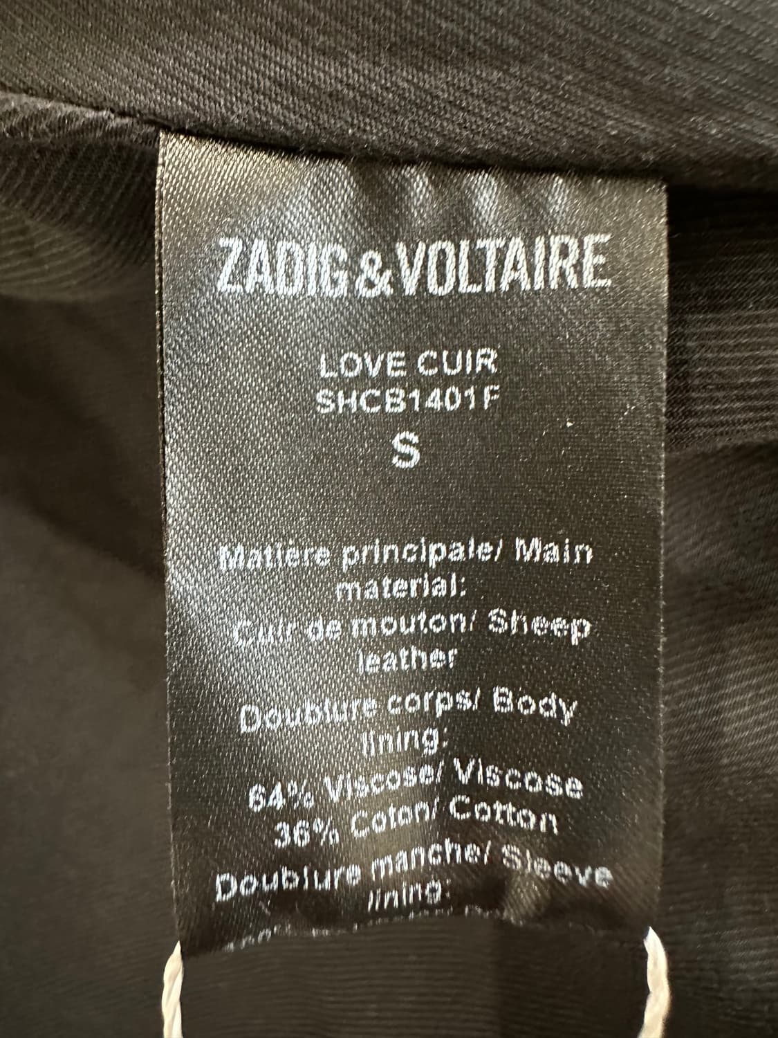 자딕앤볼테르 램스킨 레더 자켓 상품이미지5