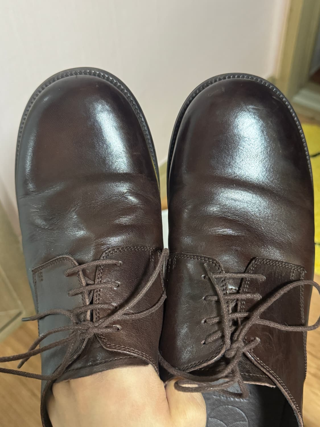 야세 홀리 홀스하이드 컴포트 더비 슈즈 브라운 285 상품이미지5