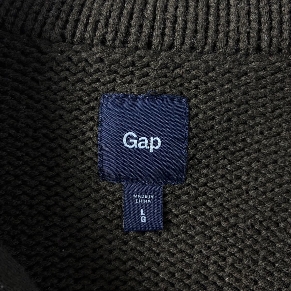 Gap  갭 00,s 다크 브라운 니트 집업  상품이미지5