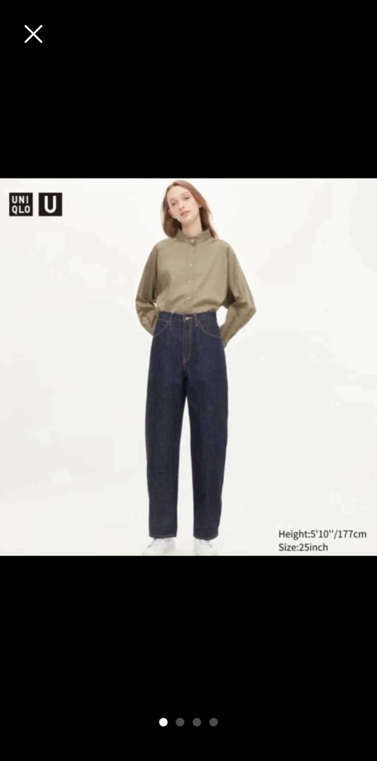 유니클로 U 라운드진 네이비 진청 76 상품이미지1