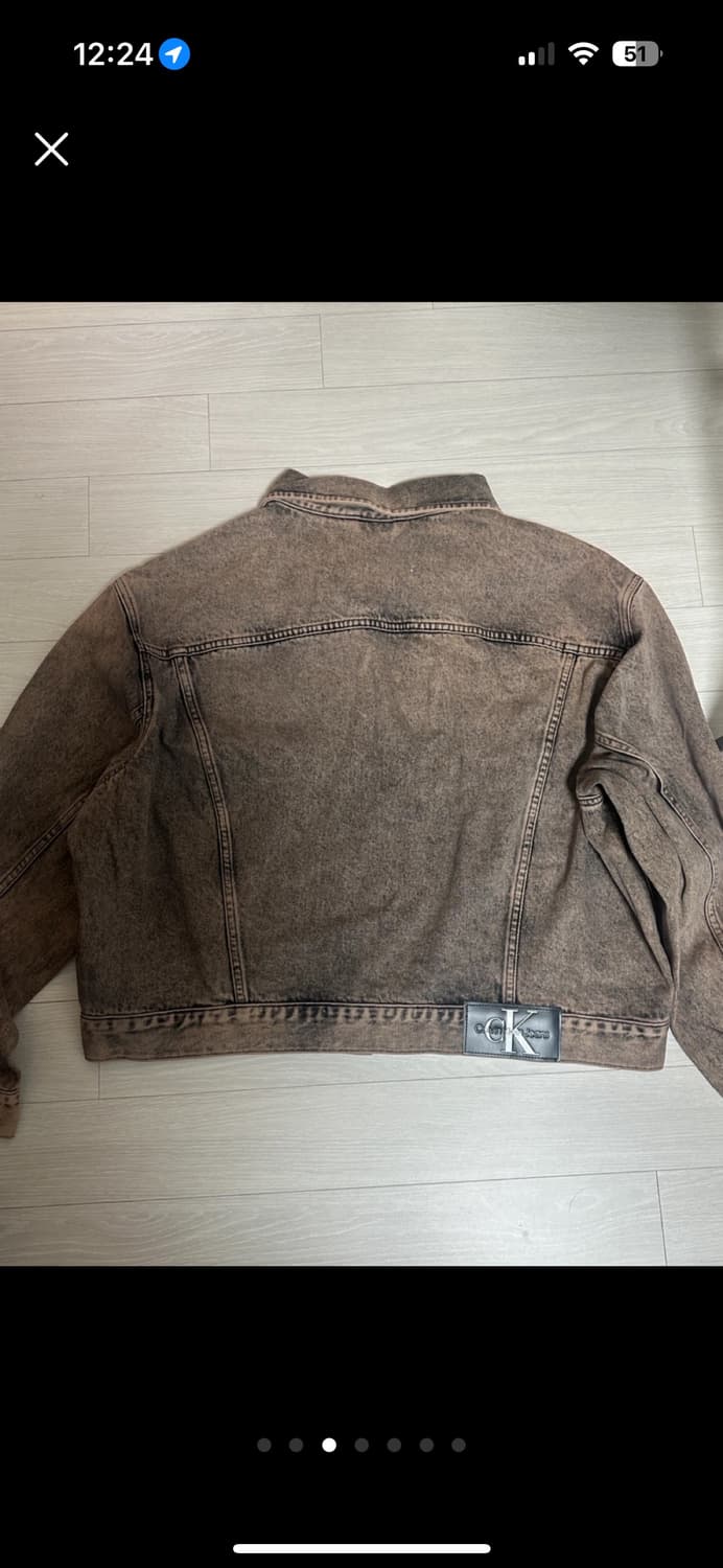 CK 캘빈클라인 브라운데님 박시 데님 자켓 M 상품이미지3