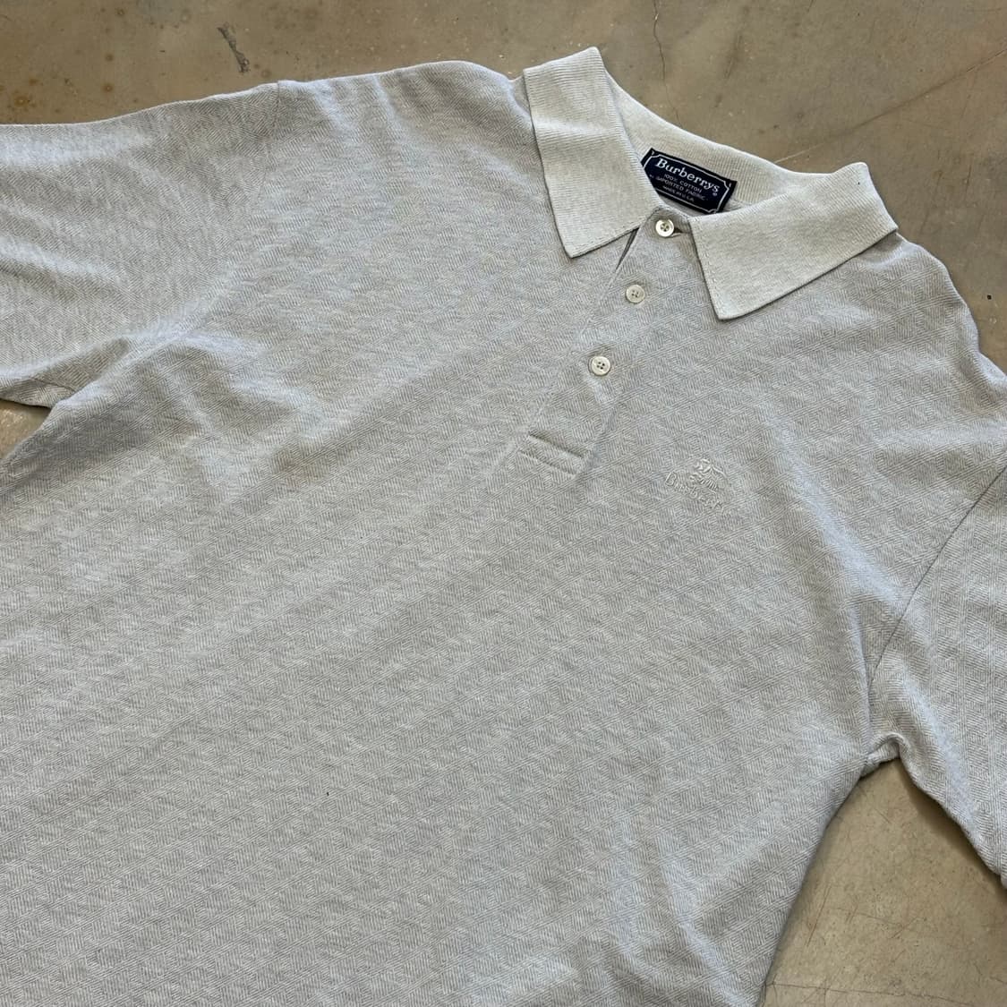 XL 버버리 MADE IN USA 코튼 카라반팔티 상품이미지1