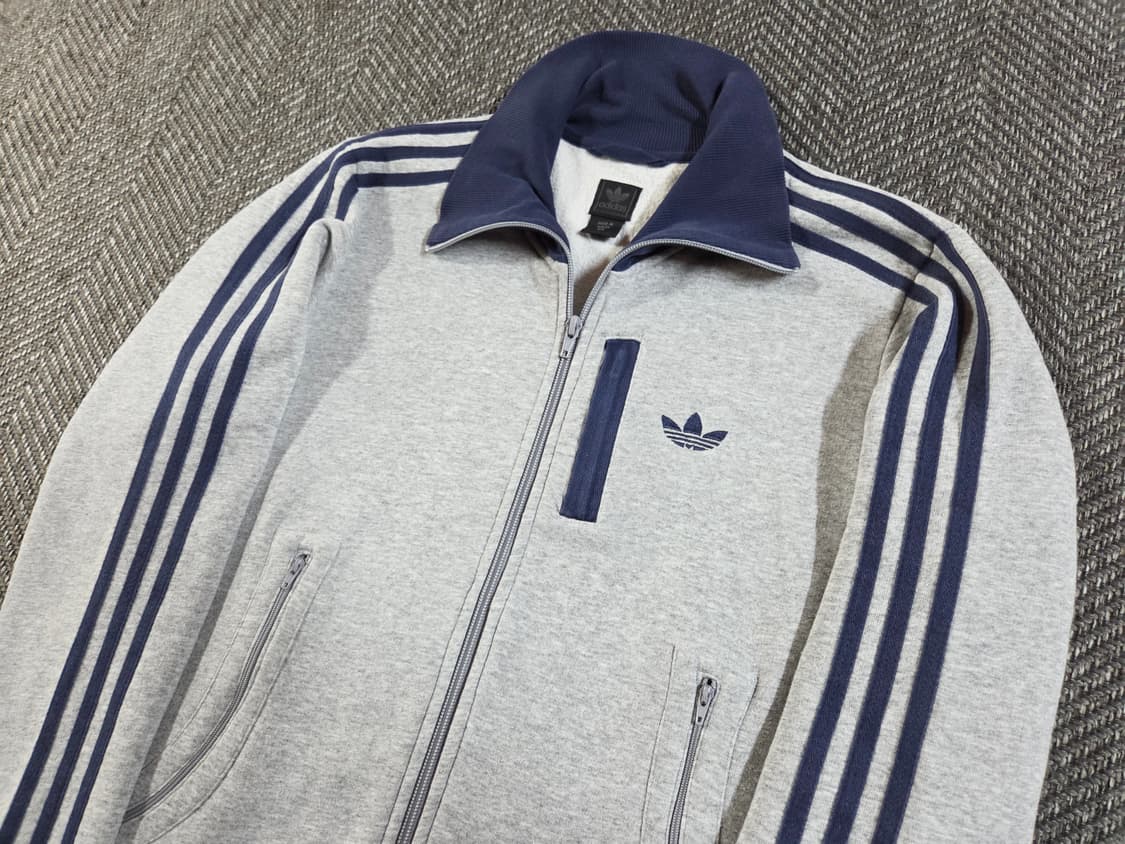 아디다스 파이어버드 코튼 네이비 그레이 트랙탑 져지 상품이미지4