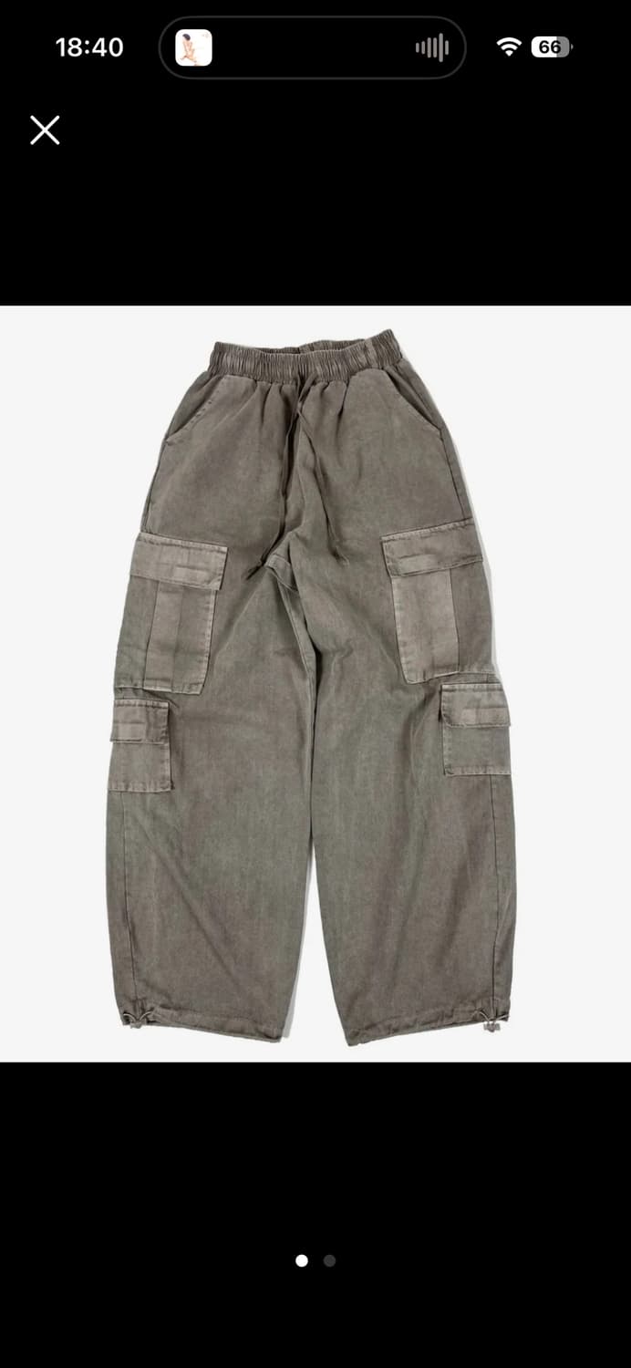 스케이터락 그레이 카고 팬츠 상품이미지1