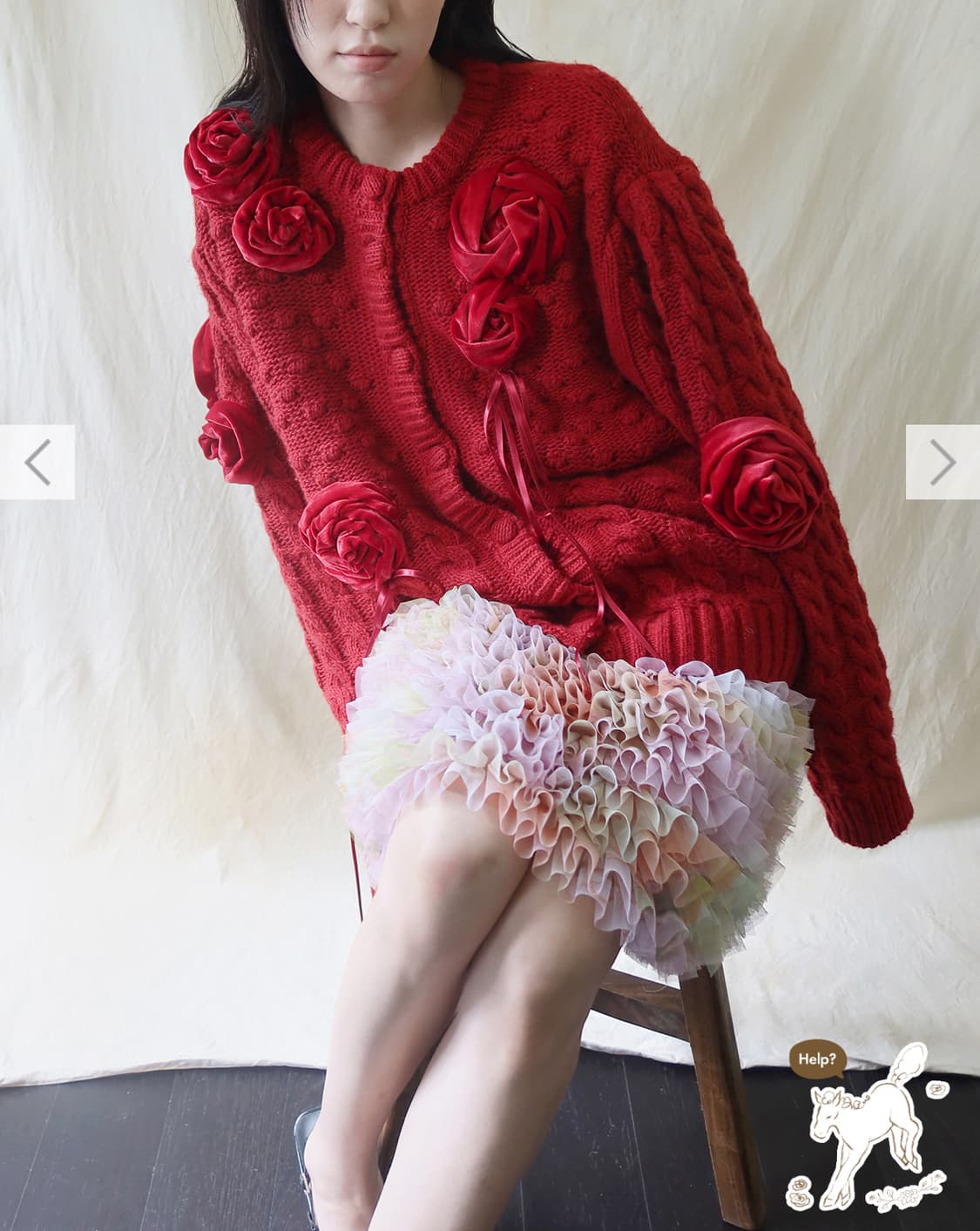 시눈 로즈 볼륨 가디건 (Rosette Volume Cardigan) 상품이미지3