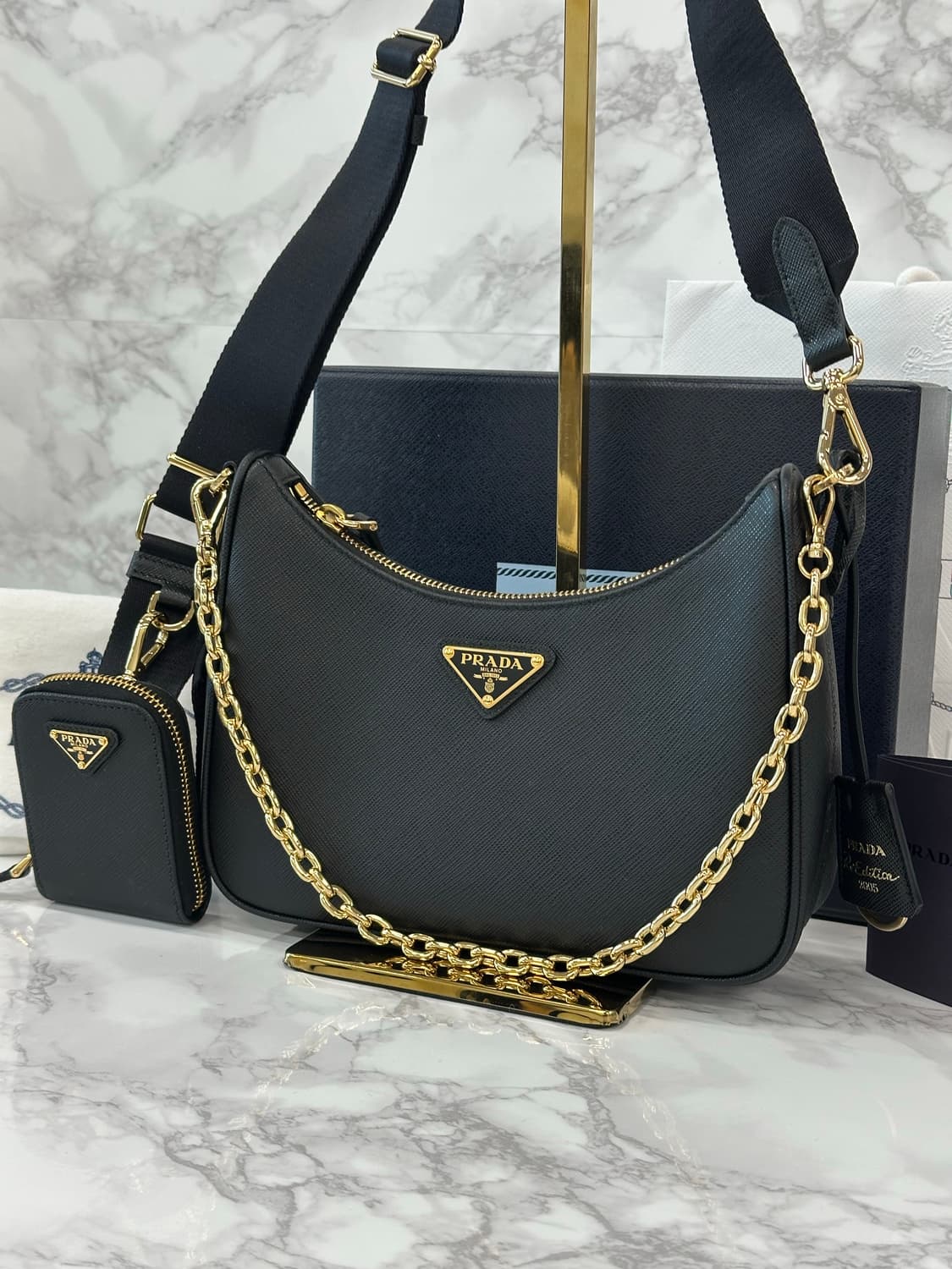 프라다 2005 사피아노 호보백 상품이미지2