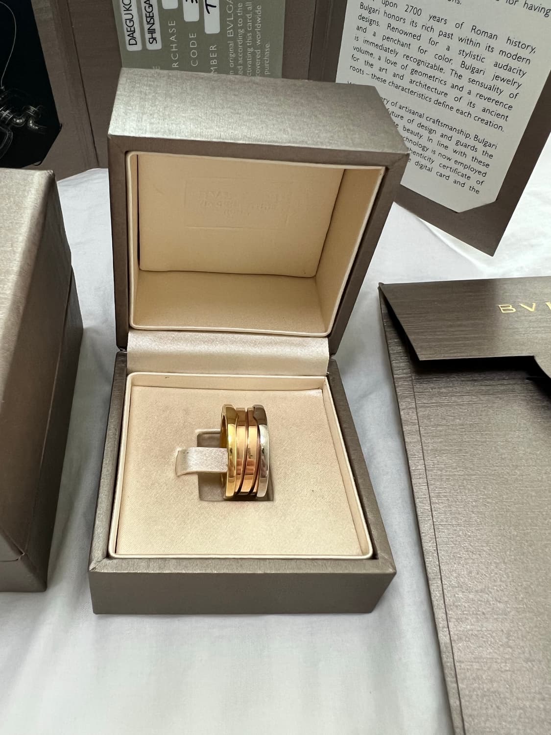 불가리 비제로 원 3밴드 링 상품이미지3
