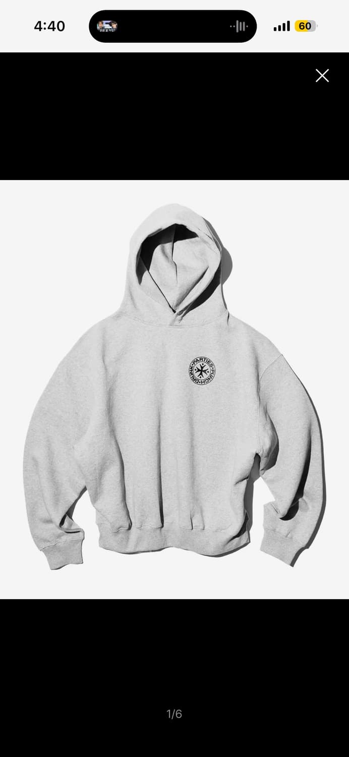 펀치드렁크파티즈 후드티 그레이 상품이미지1