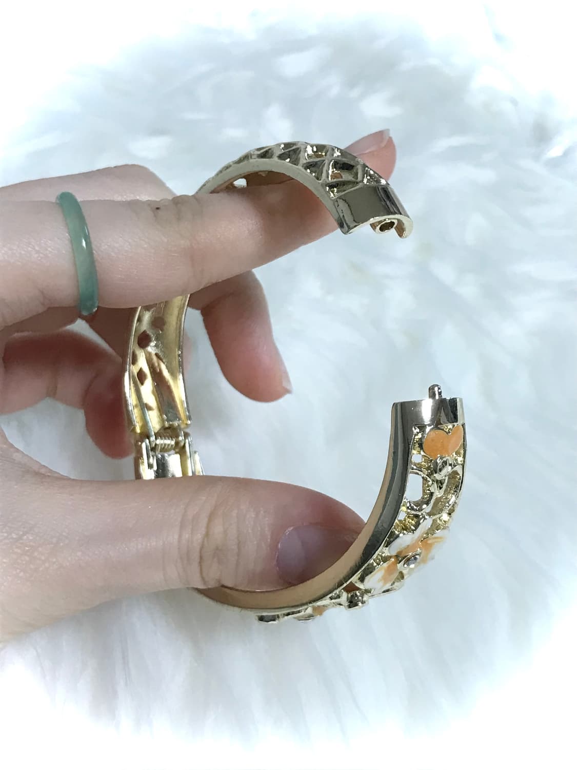 빈티지 페어리 오리엔탈 꽃 뱅글 팔찌 상품이미지4