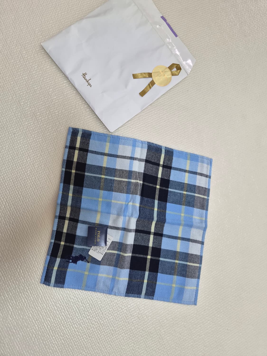 폴로 랄프로렌 Polo Ralph Lauren 체크 손수건 스카이블루 상품이미지2