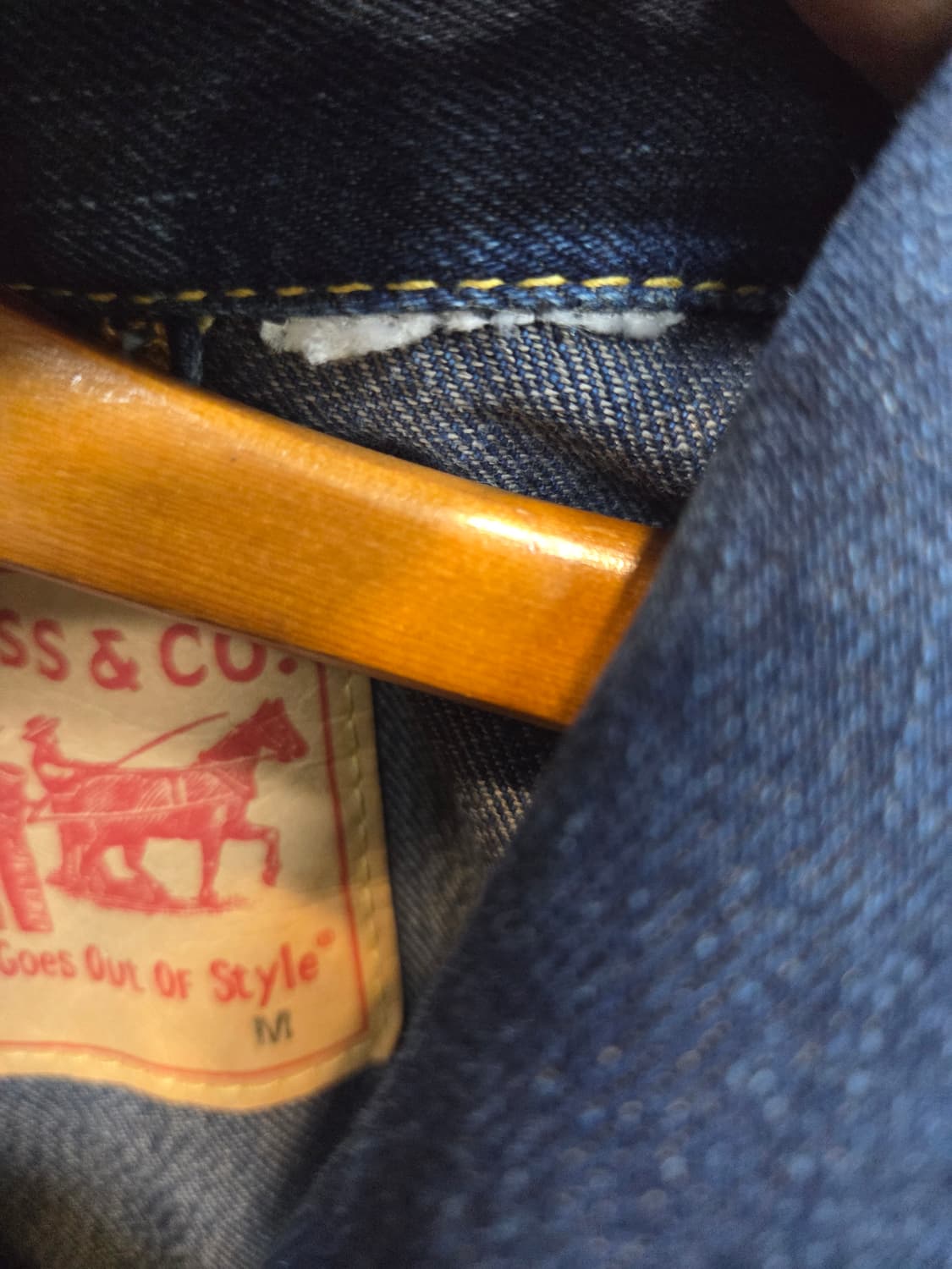 리바이스 빈티지 올드스쿨 타입원 스티치 데님자켓 M 상품이미지6