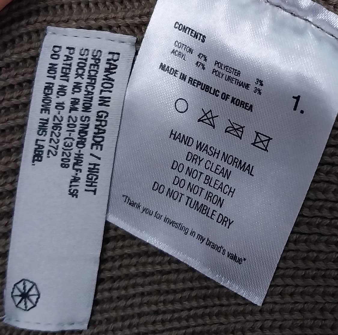 (새상품) 라모랭 카키 숏비니 1사이즈 상품이미지3